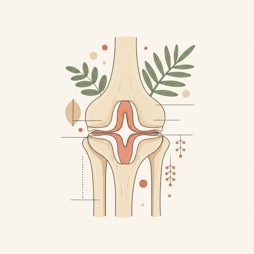 Scientific anatomical illustration of joint structures
