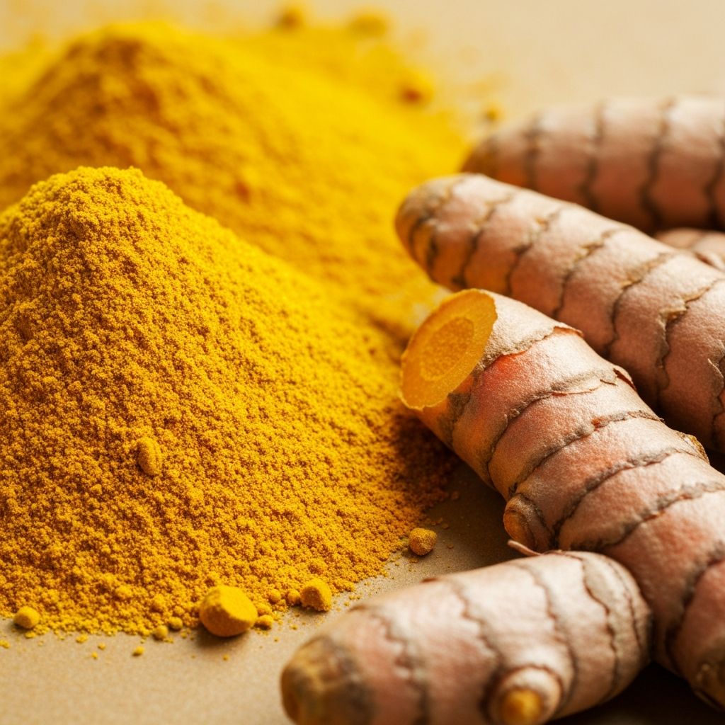 Turmeric root and powder